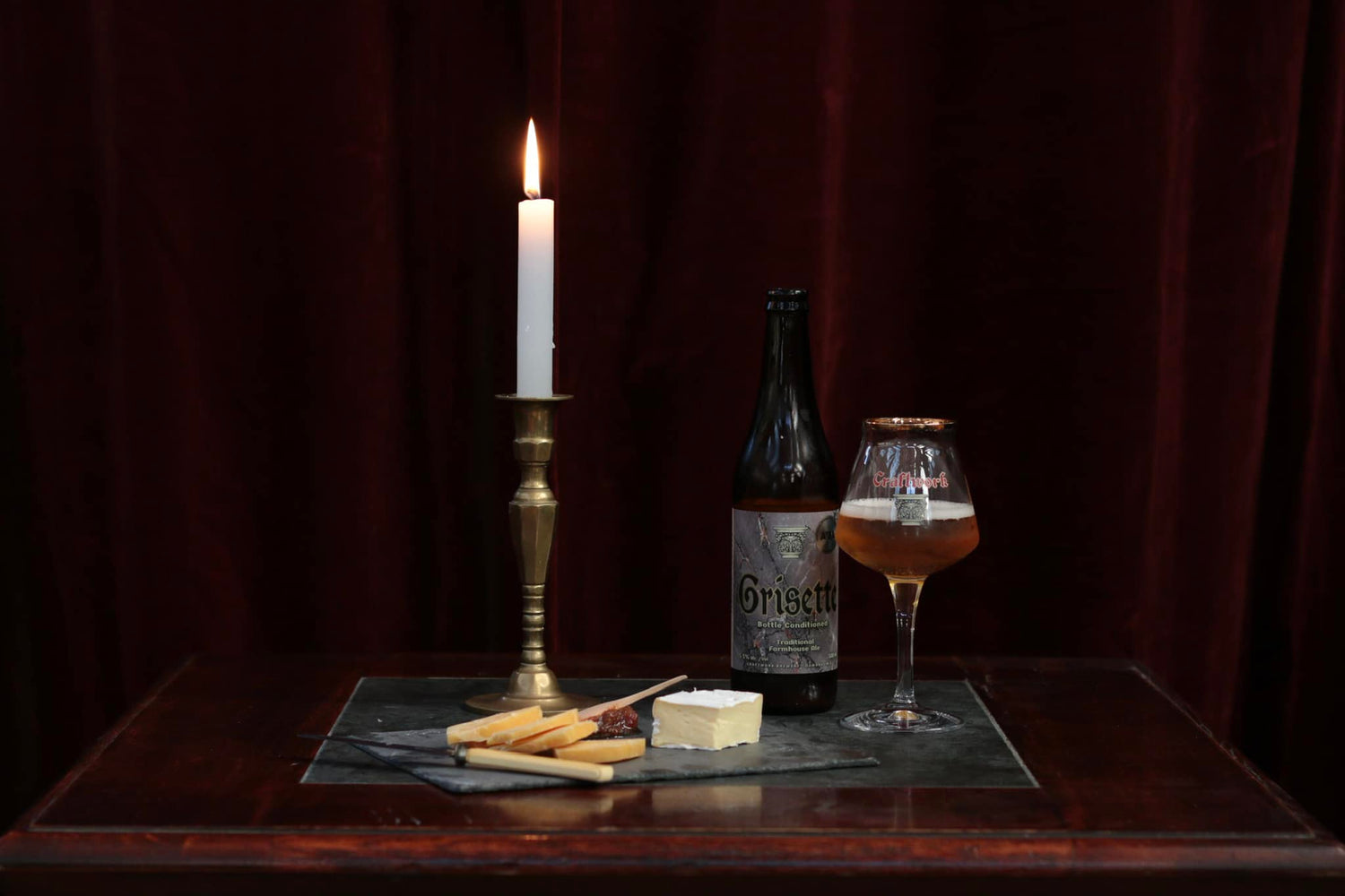 Craftwork beer and cheese platter